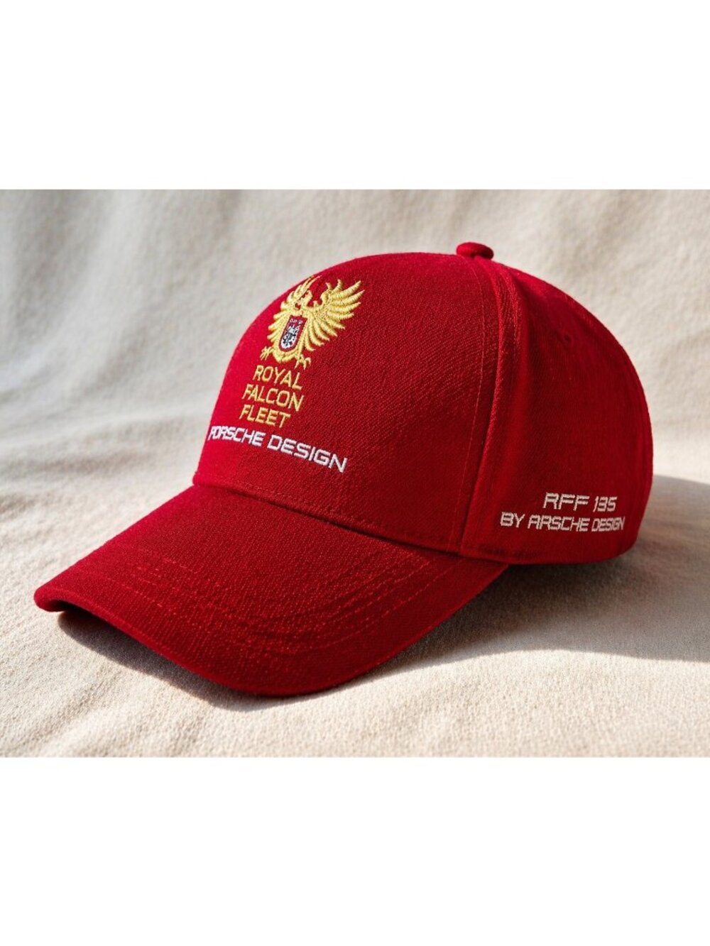 Porsche Design Royal Falcon Fleet Hat Red Gold Crest Luxury Motorsport Cap Rare - Picture 5 of 7